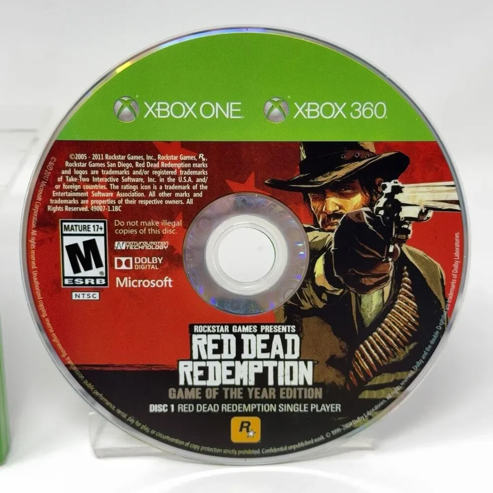 Red Dead Redemption GOTY Microsoft Xbox 360 Xbox One CIB Map Refurbished Tested